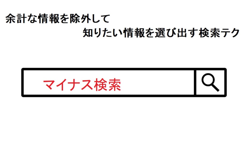 マイナス検索　余計な情報を除外して知りたい情報を選び出す検索テク